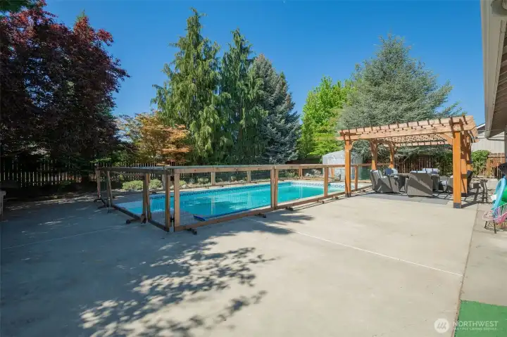 Large patio space in the backyard!