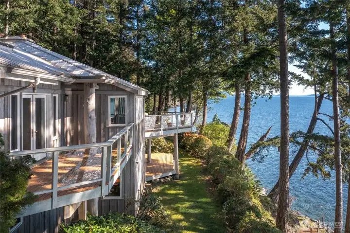 Wrap around deck allows views from every room.