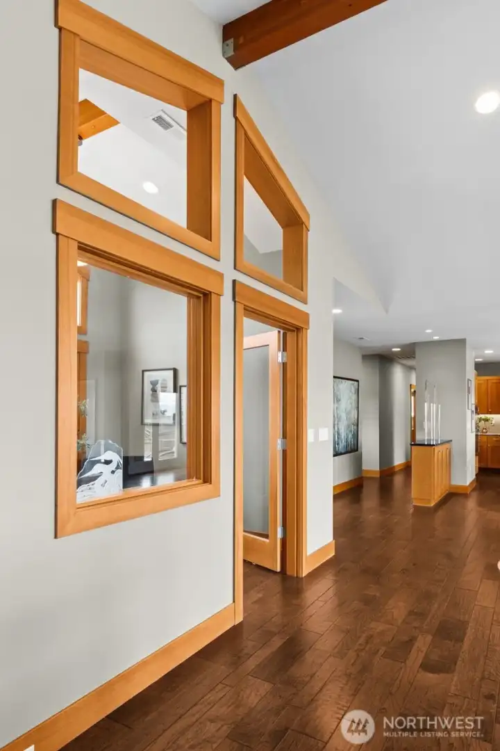 Architectural features extend throughout home