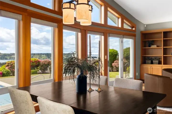 Formal dining room open to living room and kitchen