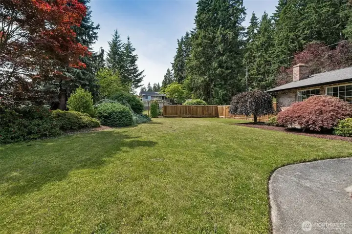 Gorgeous landscaping invites you in.