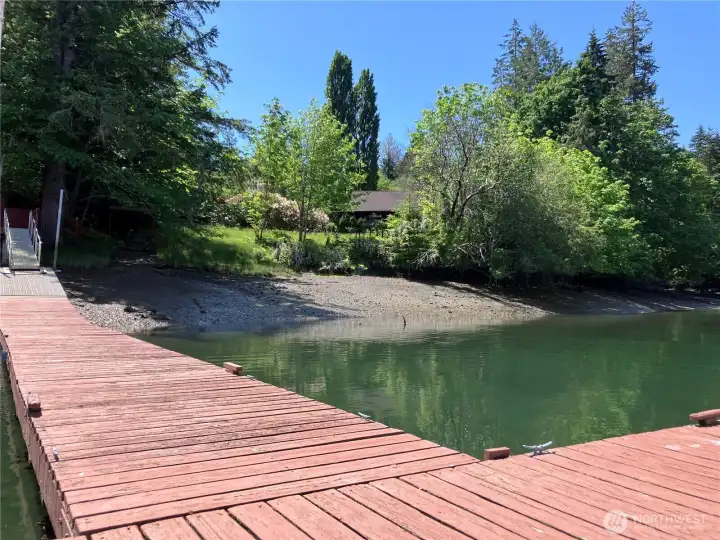 From edge of dock looking up at property From edge of dock looking up at property