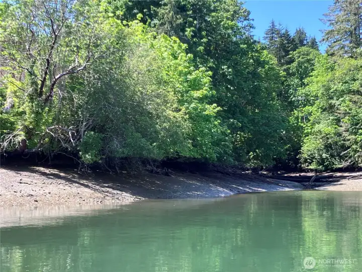 Private cove following edge of property Private cove following edge of property