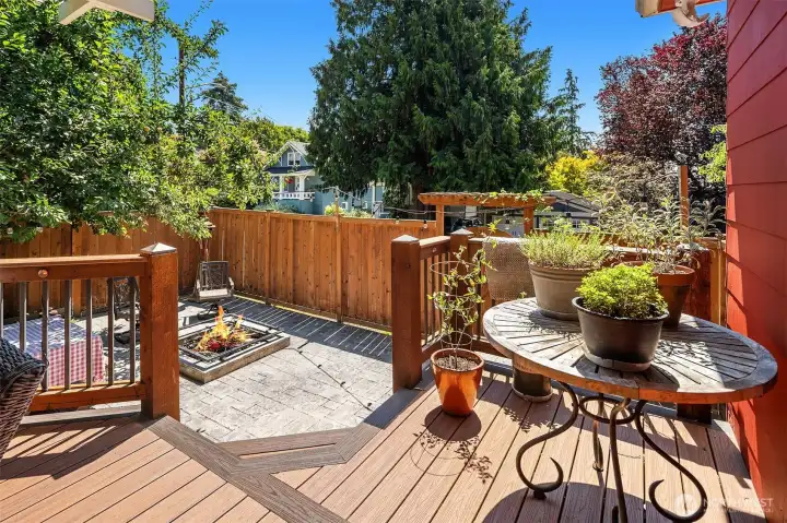 deck leads to patio deck leads to patio
