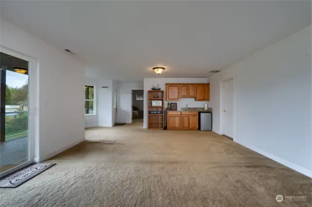 The possibilities are endless with this huge lower level room!