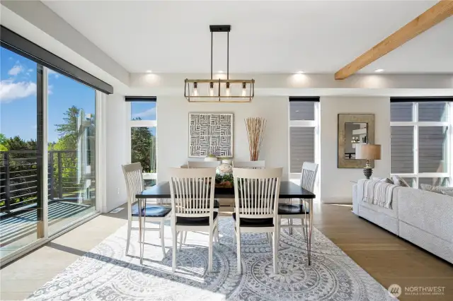 The home is flooded with natural sunlight—and fortunately, you'll stay cool in hot summer with A/C!