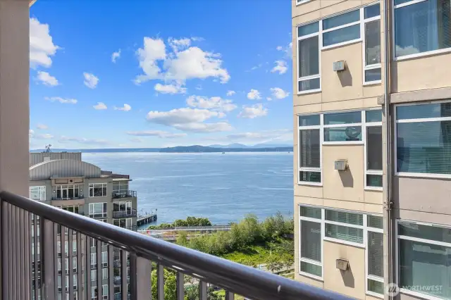 Private balcony with views of the Puget Sound