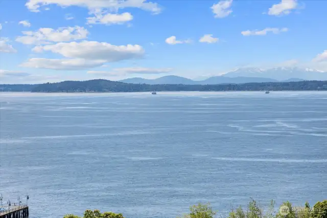 Puget sound and Olympic Mountains