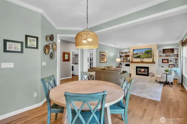 Fresh paint and millwork accents. Hardwood floors and New lights.