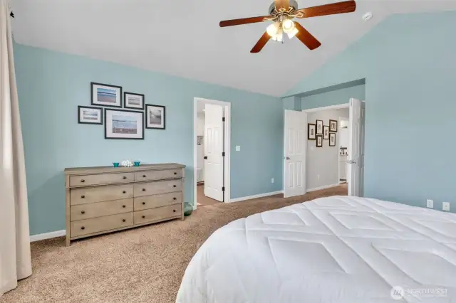 Fresh paint in serene coastal hues.