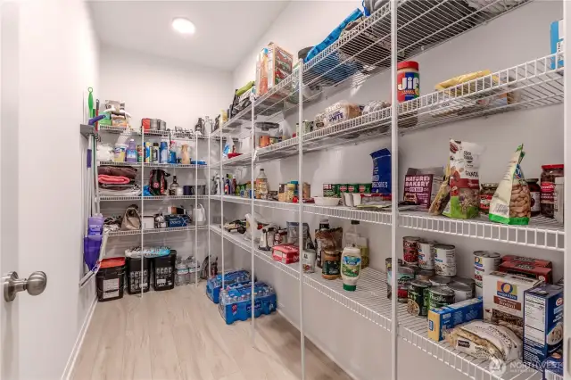 Pantry is located next to the Garage Door!