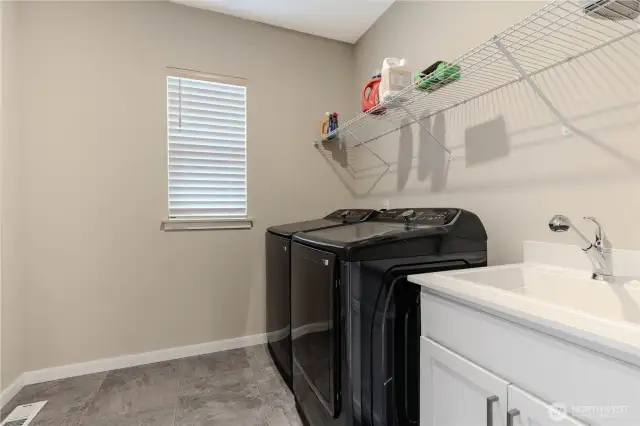 Laundry is located upstairs
