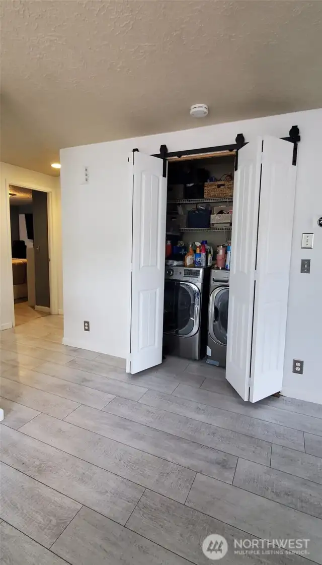 Barn Door Closet for laundry room
