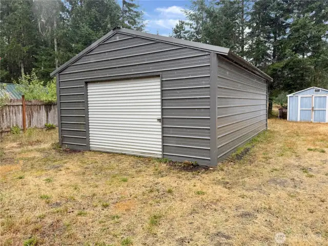 Detached garage & shed