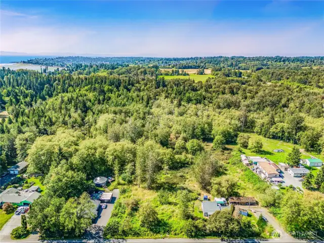 viewing west