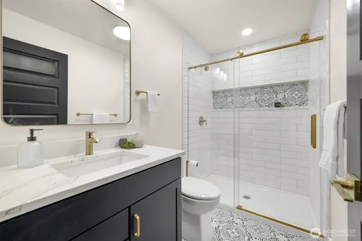 3/4 Bathroom on second lower level