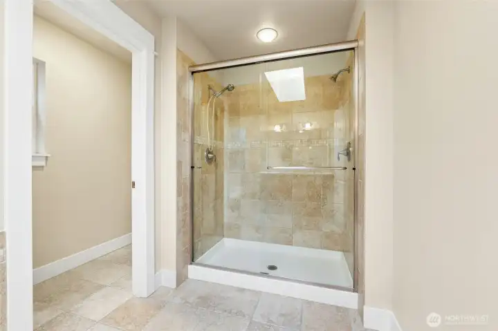 Primary shower.