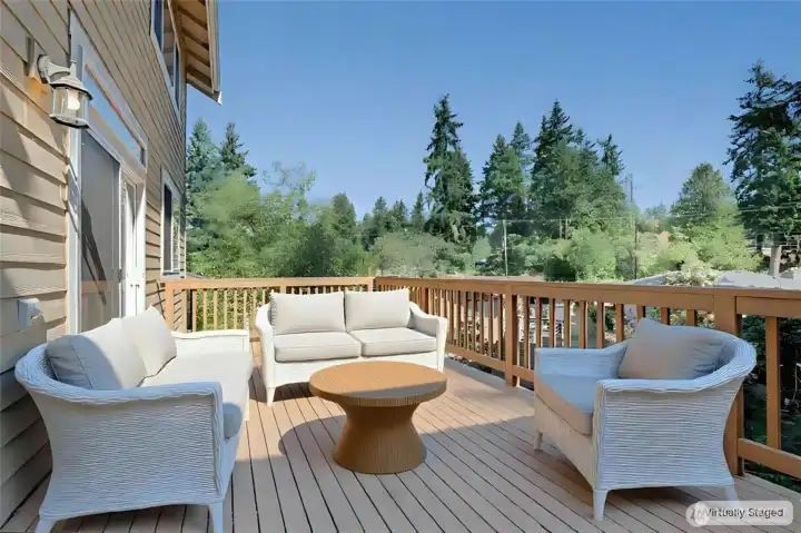 Main floor deck off kitchen.