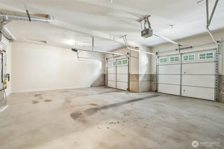 Two-car garage.
