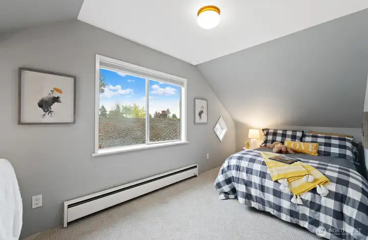 Third bedroom is also nice size and offers peek views.