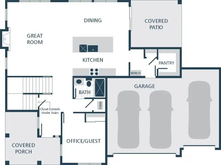 Image is a rendering. Photographs are for illustrative purposes only. Features, finishes, interior/exterior colors, landscaping and floorplan shown may vary from actual homes built.