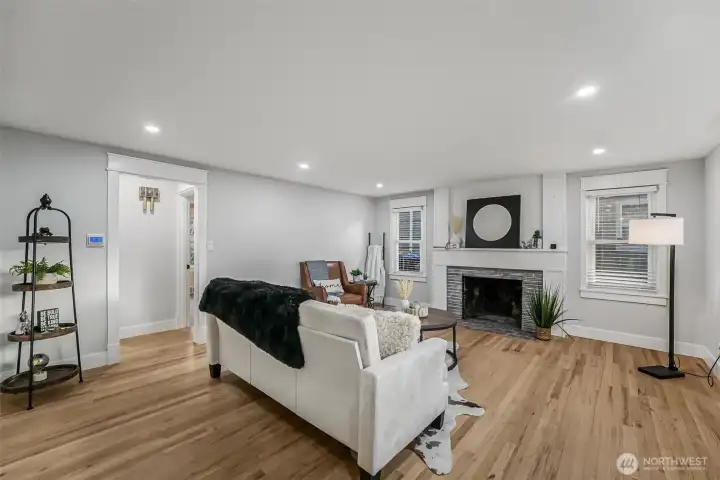 Cozy Wood-burning fireplace