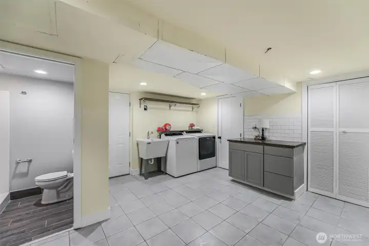 Laundry room and basement  bathroom