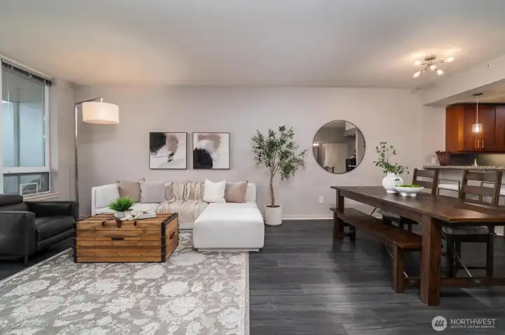 Open living space for entertaining