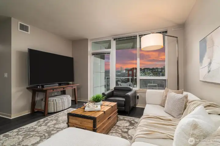 Views from your living room with deck access