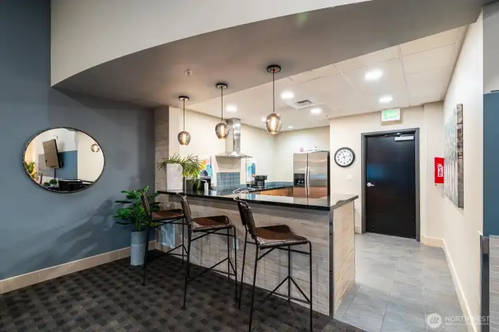 Communal kitchen on main floor