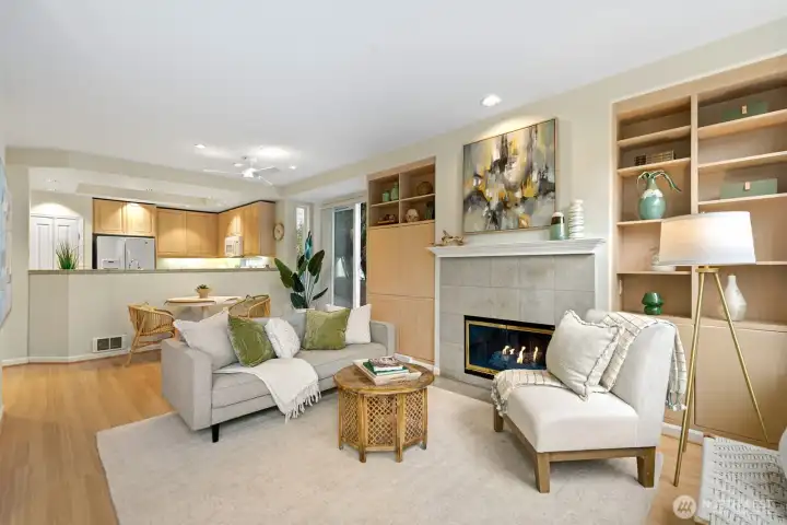 Looking back from the patio door.