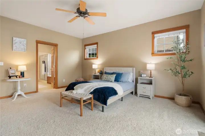 Main floor primary suite