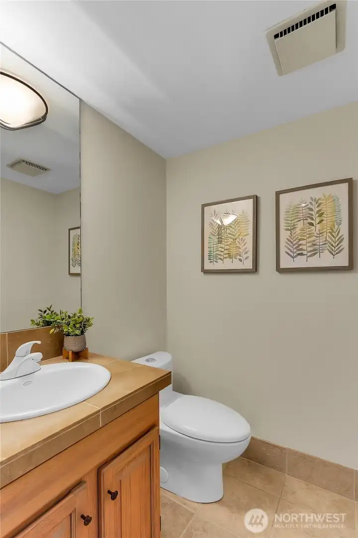Half bathroom on main level