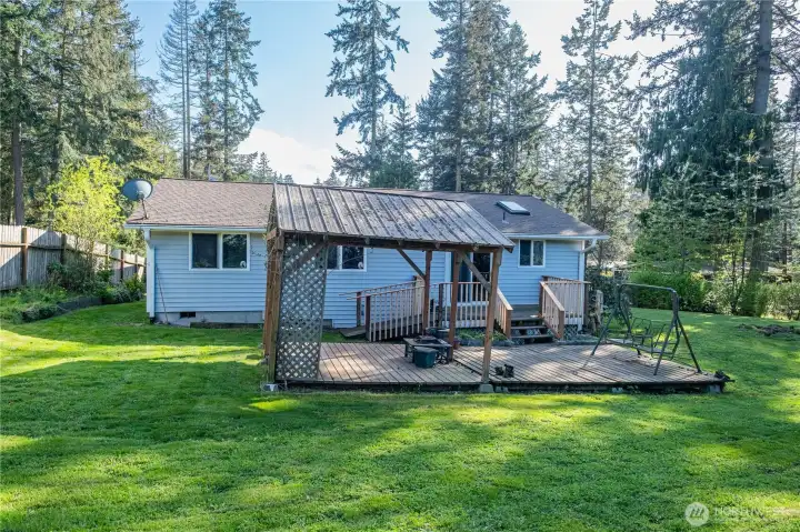 Back yard....deck and sitting area