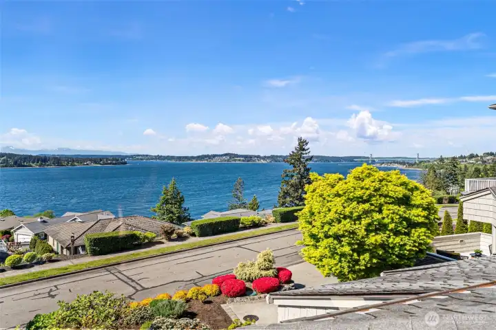 Stunning views of Hale Passage, McNeil and Fox islands, the Olympics and the Narrows Bridge