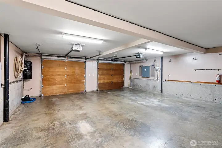Oversized two car garage