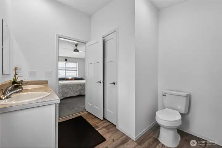 primary bathroom with great storage primary bathroom with great storage