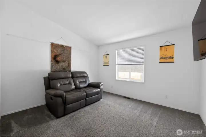 Bedroom used as theatre room Bedroom used as theatre room
