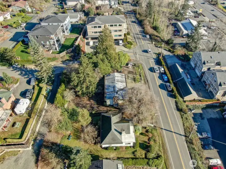 Aerial perspective looking east