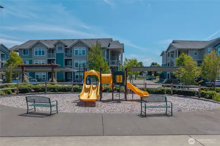 One of multiple playgrounds in the community, along with parks, trails and athletic courts. One of multiple playgrounds in the community, along with parks, trails and athletic courts.