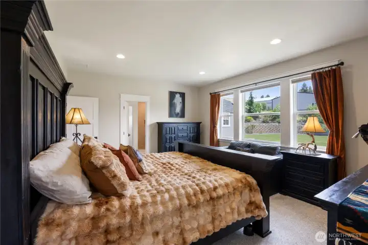 Primary suite with sun kissing your forehead in the morning!