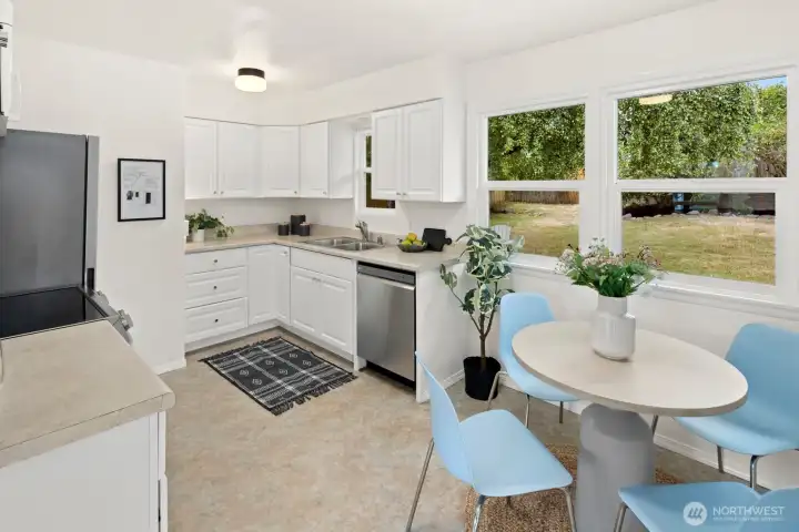 Updated kitchen with lots of natural light