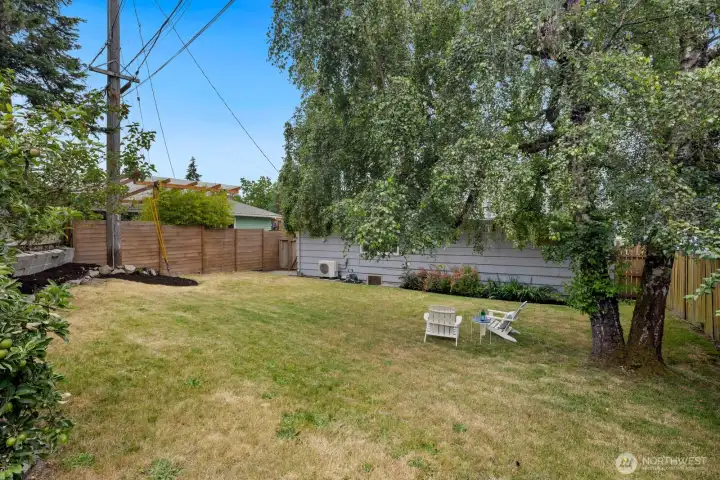 Large space for gardening and recreation