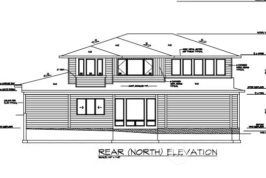 Rear Elevation Architects NW Tegeler Bay House Plan