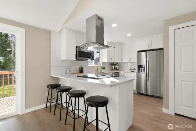 Updated kitchen with new appliances