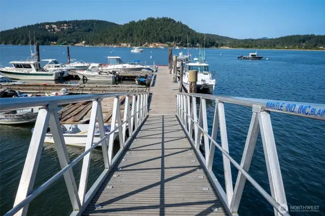 1st coomunity deep water dock. Ferry service available from Anancortes.