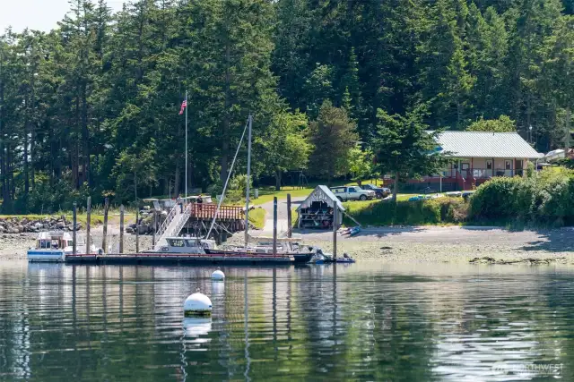 deep-water community dock and clubhouse.