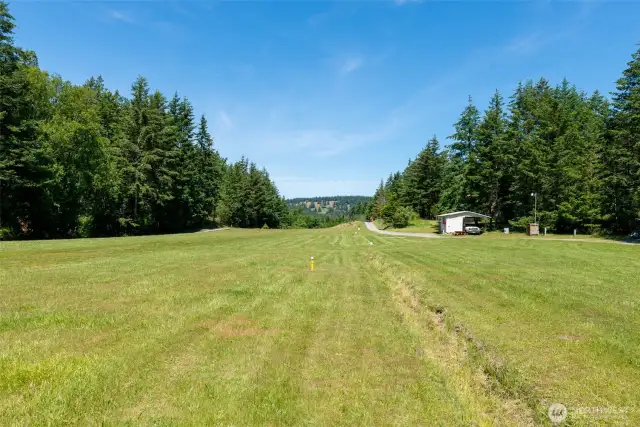 View of runway looking west at Decatur island.