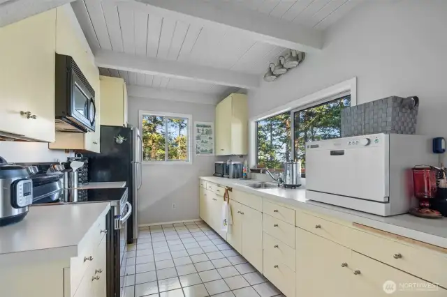Updated appliances in the kitchen.