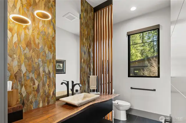 Powder bedroom on main